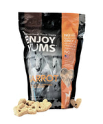 Load image into Gallery viewer, Enjoy Yums all-natural carrot horse treats – 1 lb bag of wholesome, crunchy rewards made with real carrots for horses.
