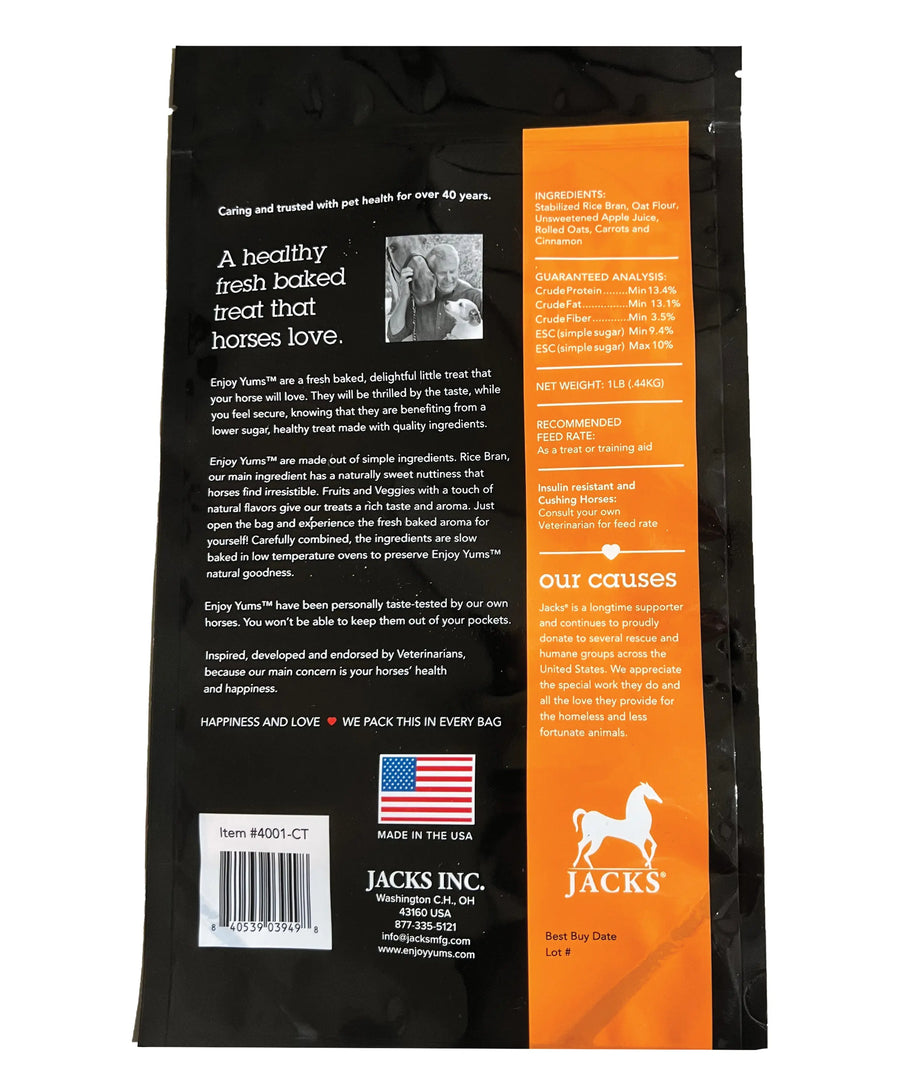 Enjoy Yums Carrot Flavor Horse Treats - 1 lb. Bag