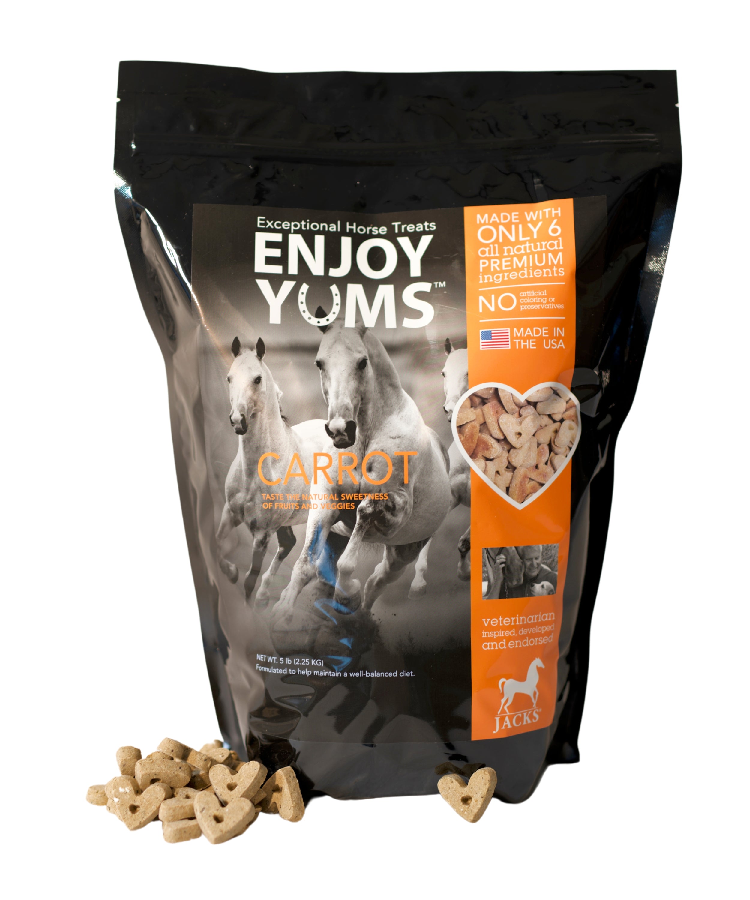 Enjoy Yums Carrot Flavor Horse Treats - 5 lb. Bag